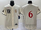 Men's Texas Rangers #6 Josh Jung Cream 2023 City Connect Flex Base Stitched Baseball Jersey,baseball caps,new era cap wholesale,wholesale hats